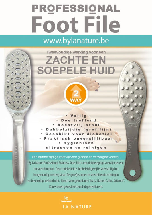 Professionele RVS voetvijl Ergonomisch